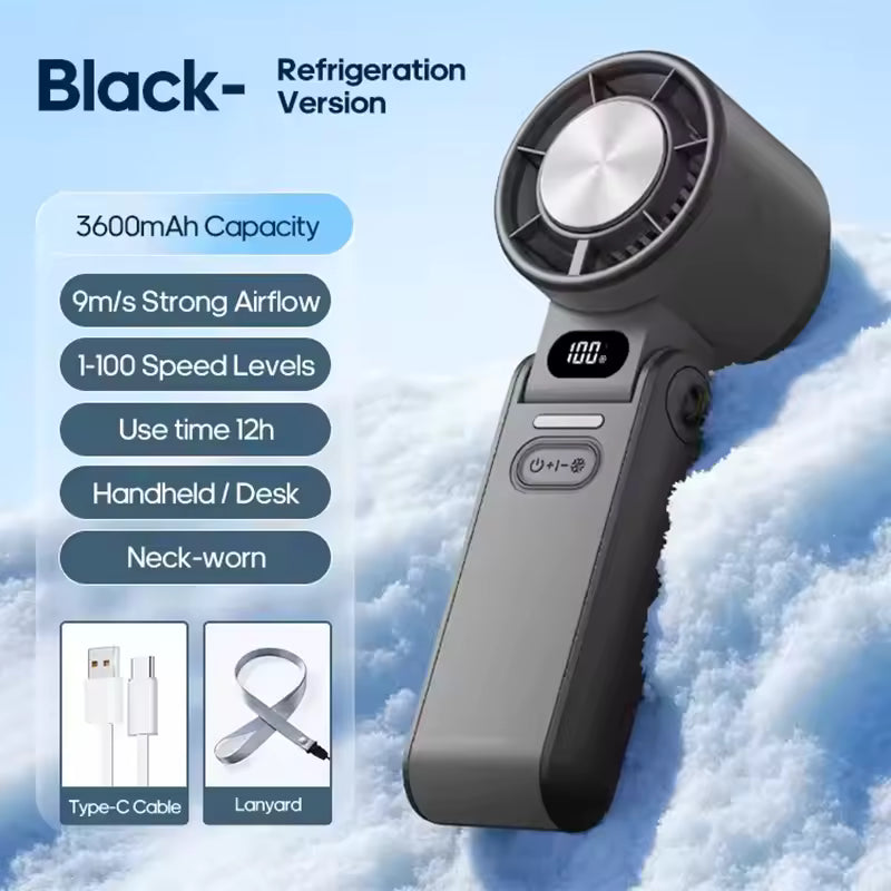 Foldable Fan Portable Handheld  Mini 3600mAh 100-level
